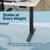 Vari ComfortEdge 72×30 Inch Adjustable Electric Standing Desk – Sit Stand VariDesk with Memory Presets, Sloped Edge, 180 LB Capacity + Tool-Free Assembly (Light Wood Top/Black Legs)(Marble Top / Slate Legs)