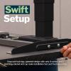 Vari ComfortEdge 72×30 Inch Adjustable Electric Standing Desk – Sit Stand VariDesk with Memory Presets, Sloped Edge, 180 LB Capacity + Tool-Free Assembly (Light Wood Top/Black Legs)(Black Marble Top / Black Legs)