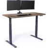 Vari Classic Electric Standing Desk – VariDesk Height Adjustable Sit/Stand Desk – Dual Motor with Memory Presets, Stable T-Style Legs – Gaming or Home Office Workstation – 72”x30”, Walnut/Black(Reclaimed Wood / Slate Legs)