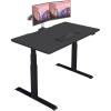 Vari Classic Electric Standing Desk – VariDesk Height Adjustable Sit/Stand Desk – Dual Motor with Memory Presets, Stable T-Style Legs – Gaming or Home Office Workstation – 72”x30”, Walnut/Black(Black Top / Black Legs)