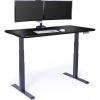 Vari Classic Electric Standing Desk – VariDesk Height Adjustable Sit/Stand Desk – Dual Motor with Memory Presets, Stable T-Style Legs – Gaming or Home Office Workstation – 72”x30”, Walnut/Black(Black Top / Slate Legs)
