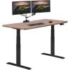 Vari Classic Electric Standing Desk – VariDesk Height Adjustable Sit/Stand Desk – Dual Motor with Memory Presets, Stable T-Style Legs – Gaming or Home Office Workstation – 72”x30”, Walnut/Black(Walnut Top / Black Legs)