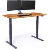 Vari Classic Electric Standing Desk – VariDesk Height Adjustable Sit/Stand Desk – Dual Motor with Memory Presets, Stable T-Style Legs – Gaming or Home Office Workstation – 72”x30”, Walnut/Black(Butcher Block / Slate Legs)