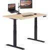 Vari ComfortEdge 72×30 Inch Adjustable Electric Standing Desk – Sit Stand VariDesk with Memory Presets, Sloped Edge, 180 LB Capacity + Tool-Free Assembly (Light Wood Top/Black Legs)(Light Wood Top / Black Legs)