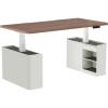 Vari Standing Desk Cubby – Under-Desk Storage Organizer with PET Felt-Lined Shelves, Drawer, Hook & Cable Management – Tool-Free Installation Electric Standing Desks (Dove Grey)